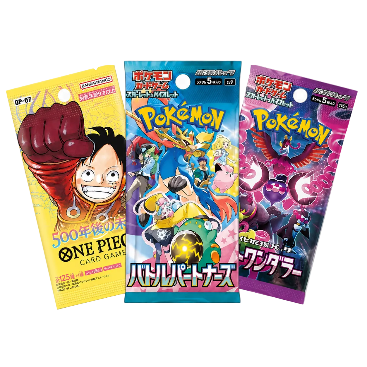 Pack Mix 3 Sobres — Pokémon + One Piece Japonés